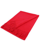 red cashmere winter shawl folded presentation