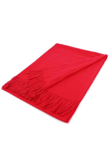 red cashmere winter shawl folded presentation
