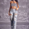 Casual Glam Denim wide Leg Jeans front view showing jeans fit and silhouette