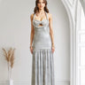 Celestial Braided Metallic Gown - Silver - Palazzo Couture Online
