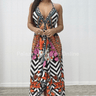 Celina Zebra Butterfly Dream Maxi Dress - Palazzo Couture Online