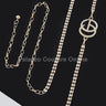 CG Logo Rhinestone Dainty Chain Belt (Gold) - Palazzo Couture Online