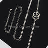 CG Logo Rhinestone Dainty Chain Belt (Silver) - Palazzo Couture Online