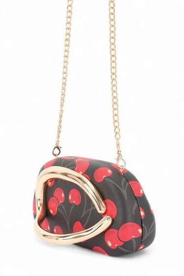 Cherry Luxe Iconic Box Clutch - Black - chic clutch by Palazzo Couture