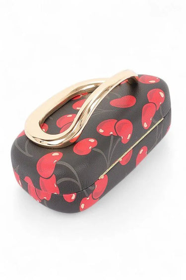 Cherry Luxe Iconic Box Clutch - Black - stylish purse for going out