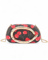 Cherry Luxe Iconic Box Clutch - Black for women - bag by Palazzo Couture
