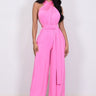 Chic Convertible Self Tie Jumpsuit (Candy Pink) - Palazzo Couture Online
