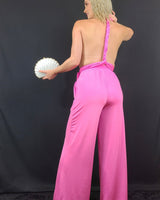 Chic Convertible Self Tie Jumpsuit (Candy Pink) - Palazzo Couture Online