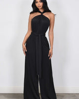 Chic Convertible Self Tie Jumpsuit (Fuchsia) - Palazzo Couture Online