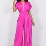 Chic Convertible Self Tie Jumpsuit (Fuchsia) - Palazzo Couture Online