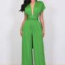 Chic Convertible Self Tie Jumpsuit (Green) - Palazzo Couture Online