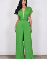 Chic Convertible Self Tie Jumpsuit (Green) - trendy women's jumpsuit