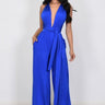 Chic Convertible Self Tie Jumpsuit (Royal Blue) - Palazzo Couture Online