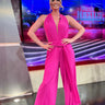 Chic Convertible Self Tie Jumpsuit (Fuchsia) for women - stylish jumpsuit by Palazzo Couture