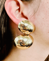 Chic Double Dome Earrings (Gold) - Palazzo Couture Online
