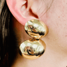 Chic Double Dome Earrings (Gold) - Palazzo Couture Online