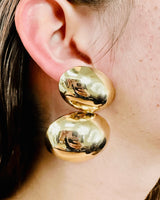 Chic Double Dome Earrings (Gold) for women - fashion jewelry by Palazzo Couture