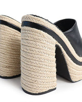 Chic Peak Espadrille Mules (Black) - Palazzo Couture Online