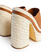 Chic Peak  Espadrille Mules (Tan) - stylish mule sandals