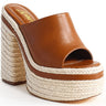 Chic Peak  Espadrille Mules (Tan) for women - mule sandals by Palazzo Couture
