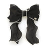 Chic Pearl - Trimmed Bow Barrette (Black) - Palazzo Couture Online