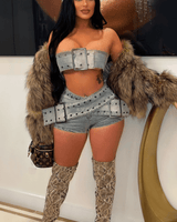 Chic Wrapped Up In You Short Set - Palazzo Couture Online