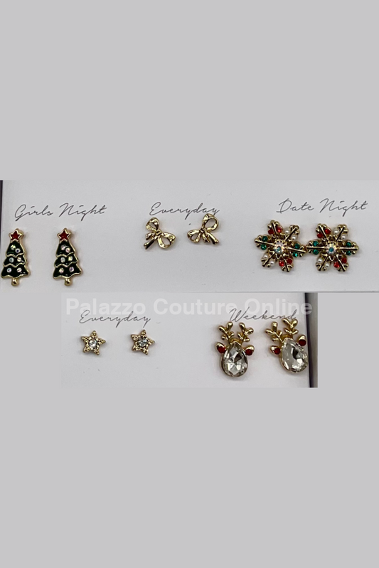 Christmas Earing Box Rudolf (Five Pairs) Earrings
