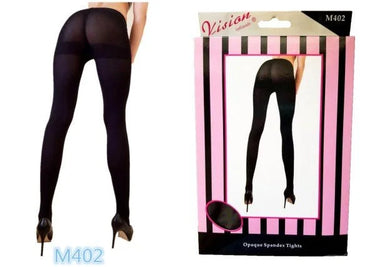 Classic Opaque Tights Black – Stretch Spandex Essential - elegant legwear by Palazzo Couture