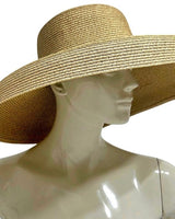 Classic Wide Brim Straw Hat Natural - Palazzo Couture Online