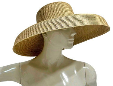 Classic Wide Brim Straw Hat Natural - Palazzo Couture Online