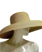 Classic Wide Brim Straw Hat Natural - front view
