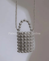 So Classy Silver Handbag with Removable Chain for women - bag by Palazzo Couture