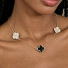 Multi Bejeweled Clover Charm Necklace | Palazzo Couture
