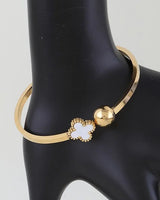 Clover Charm Wrap Bracelet - front view