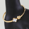 Clover Charm Wrap Bracelet - front view