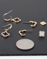 Radiance Clover Earrings Set. Perfect for any occasion, these delicate earrings are a must-have in your collection.