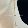 Clover And Studs Chain Dangle Earrings (Gold) for women - fashion jewelry by Palazzo Couture