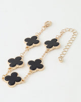 Four Leaf Clover Enamel Bracelet | Palazzo Couture