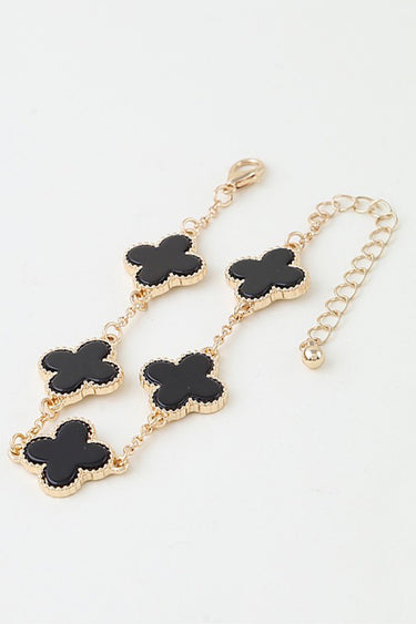 Four Leaf Clover Enamel Bracelet | Palazzo Couture