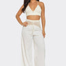 Coastal Breeze Crochet Pant Set - White - Palazzo Couture Online