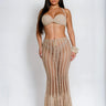 Coastal Mirage 3-Piece Crochet Skirt Set for women - beach cover up by Palazzo Couture