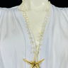 Coastal Star Long Necklace (cream) - Palazzo Couture Online