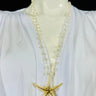 Coastal Star Long Necklace (cream) for women - fashion jewelry by Palazzo Couture