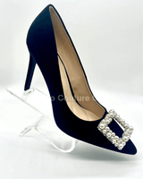 Colorful and Classy Stiletto Heels (Black) - Palazzo Couture Online