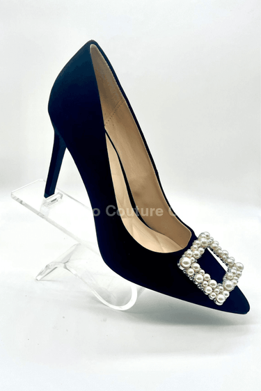 Colorful and Classy Stiletto Heels (Black) - Palazzo Couture Online