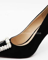 Colorful and Classy Stiletto Heels (Black) - Palazzo Couture Online