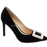 Colorful and Classy Stiletto Heels (Black) - Palazzo Couture Online