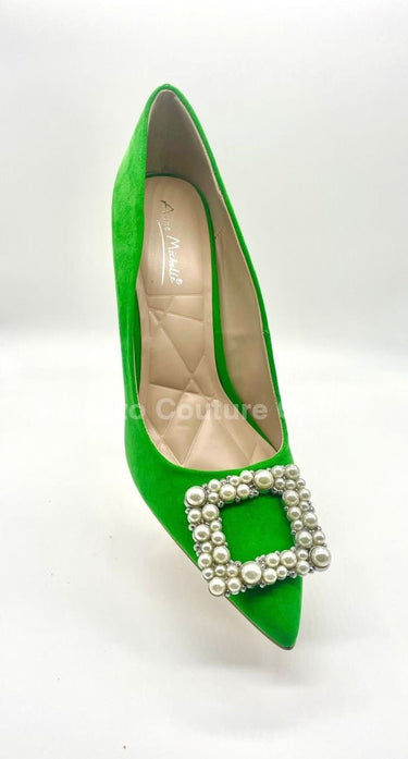 Colorful and Classy Stiletto Heels (Green) - Palazzo Couture Online