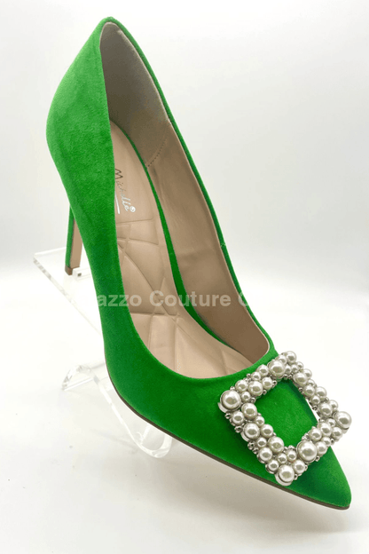Colorful And Classy Stiletto Heels (Green) Green / 5.5 Shoes
