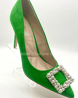 Colorful and Classy Stiletto Heels (Green) - Palazzo Couture Online